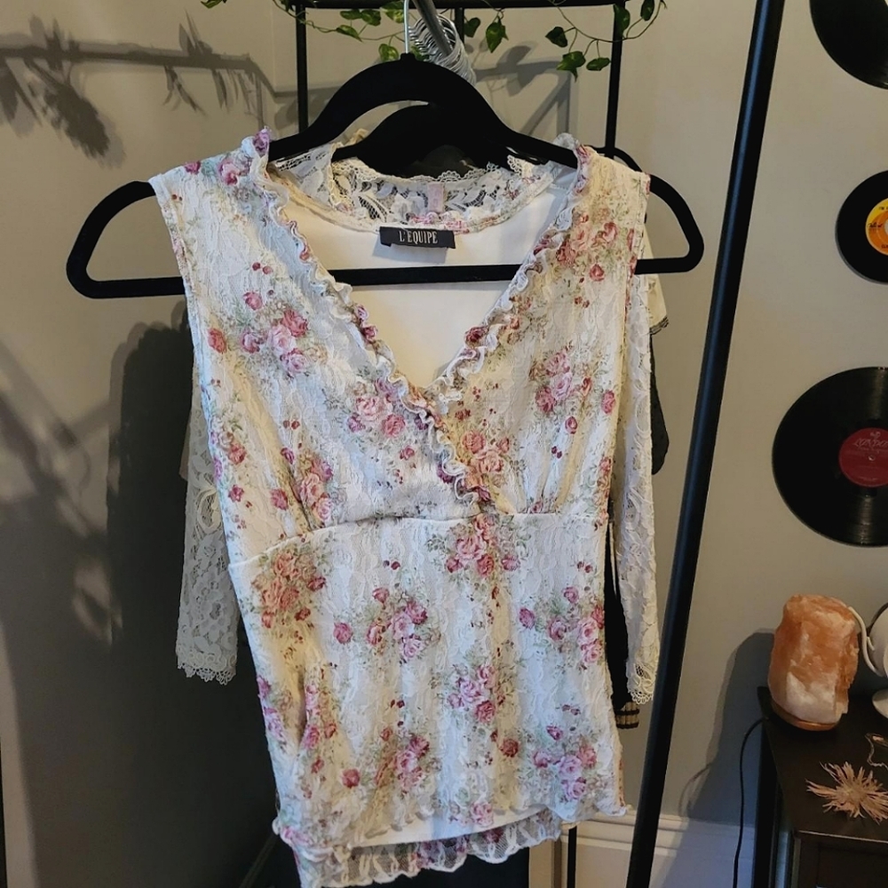 L'Equipe floral tank top
